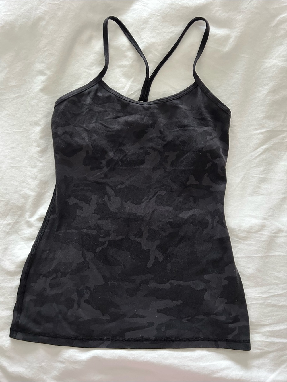 lululemon athletica Black Camo Strappy Tank Top - Women